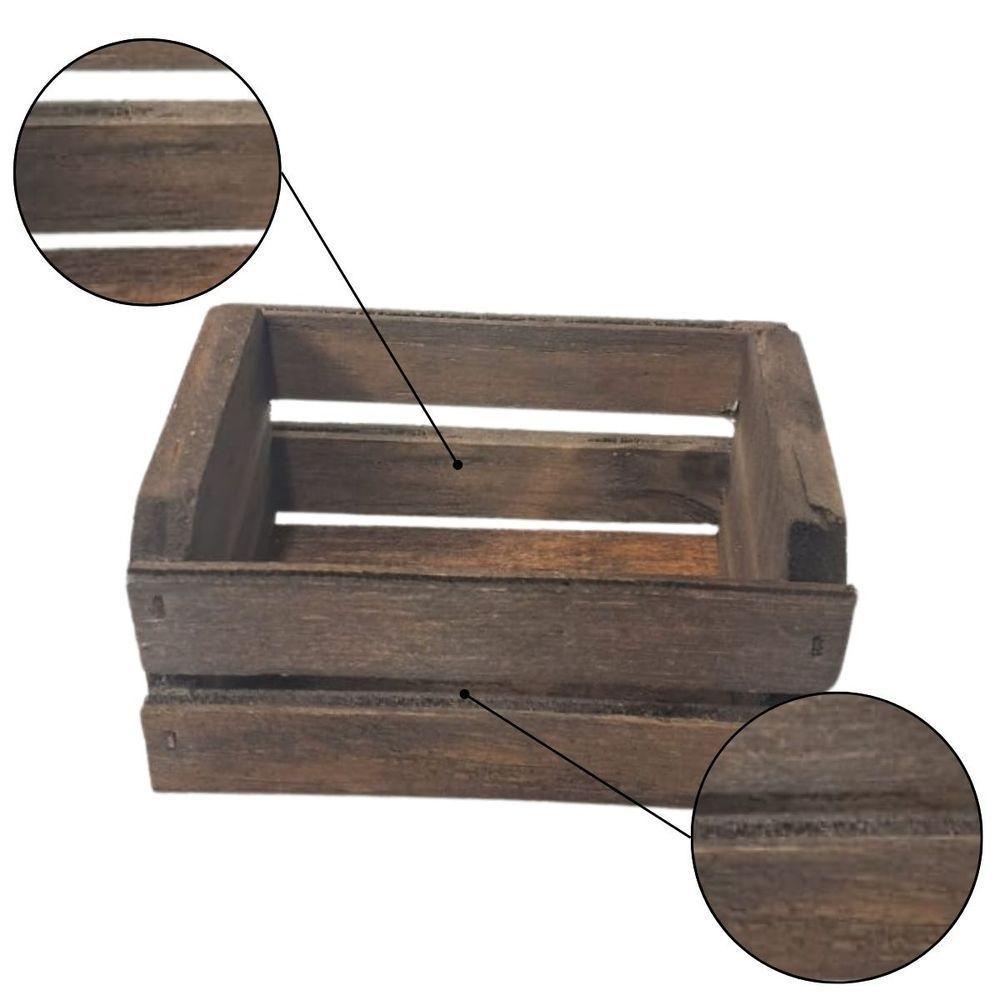 Mini Caixote De Madeira Páscoa 11,5 X 8 X 6 - 01 Unidade - 3