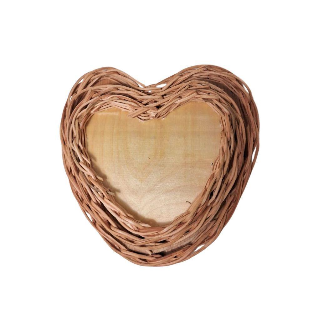 Kit Mini Cestas De Vime Coração Páscoa - 03 Unidades - 2