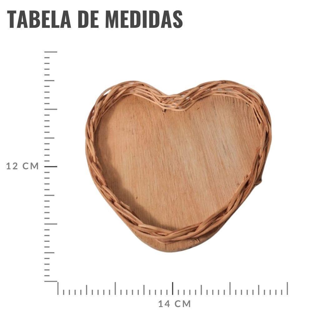 Kit Mini Cestas De Vime Coração Páscoa - 03 Unidades - 10