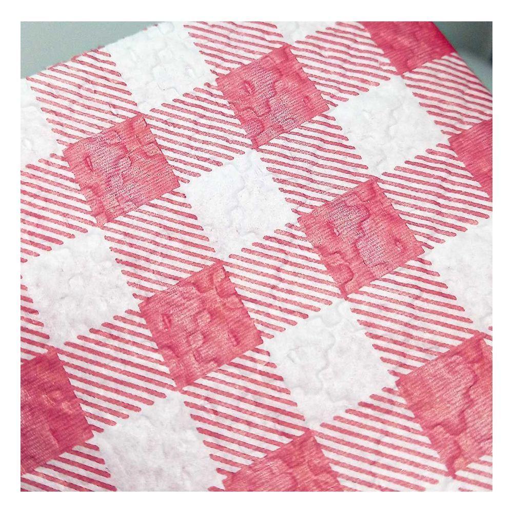 Guardanapo De Papel Xadrez Vermelho 20cm X 21cm - 50 Unidades - 5