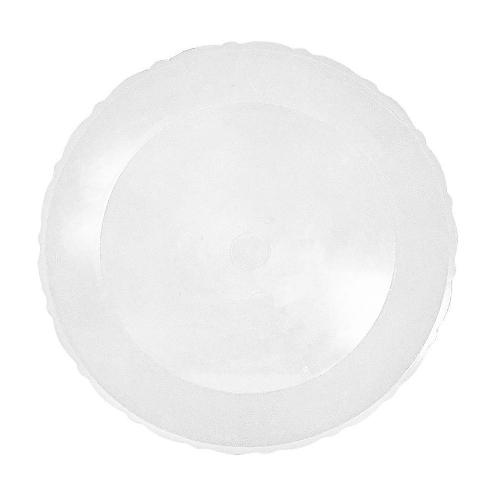 Bandeja Redonda Branca Com Borda Rendada - 27cm - 1