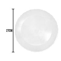 Bandeja Redonda Branca Com Borda Rendada - 27cm - 3