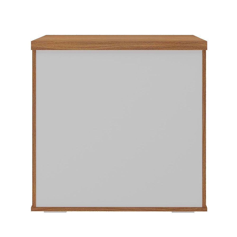 Balcão Para Escritório 2 Portas Com Chave Pequeno Freijó/branco - 10