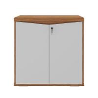 Balcão Para Escritório 2 Portas Com Chave Pequeno Freijó/branco - 9