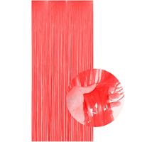 Cortina Fitas Metalizadas Vermelho Neon - 1x2 Metros - 2