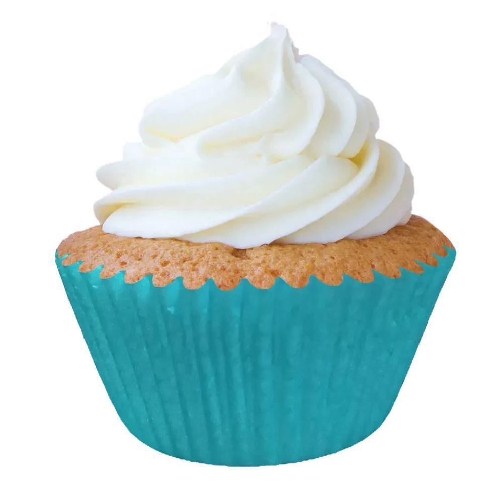 Forminha Para Cupcake Azul Claro - 45 Unidades - 1