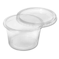 Kit Pote Tampa Plástico Transparente Pp 250ml - 25 Un - 1