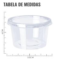 Kit Pote Tampa Plástico Transparente Pp 250ml - 25 Un - 5