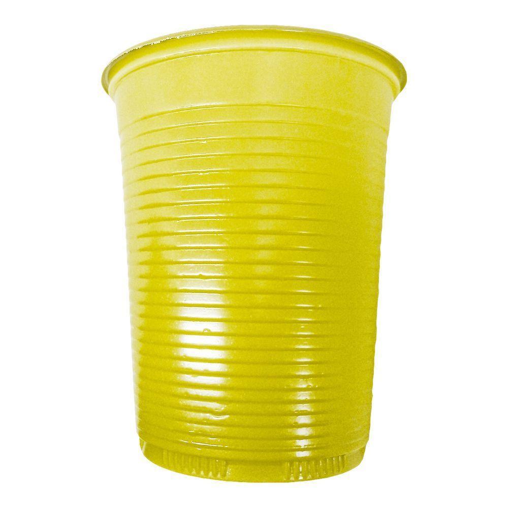 Copo Descartável Amarelo De Festa - 200ml - 50 Unidades - 1