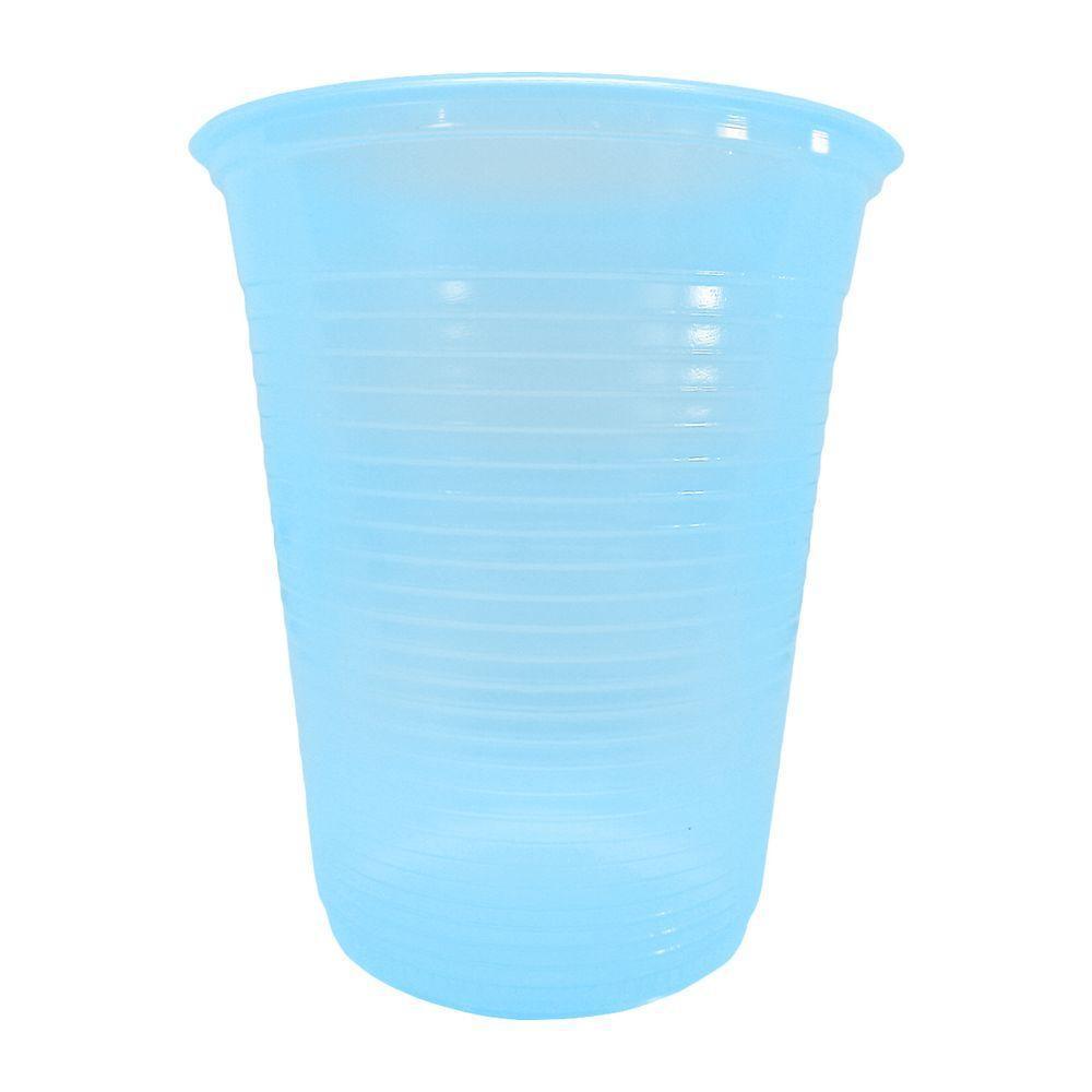 Copo Descartável Azul Neon De Festa - 200ml - 50 Unidades - 1