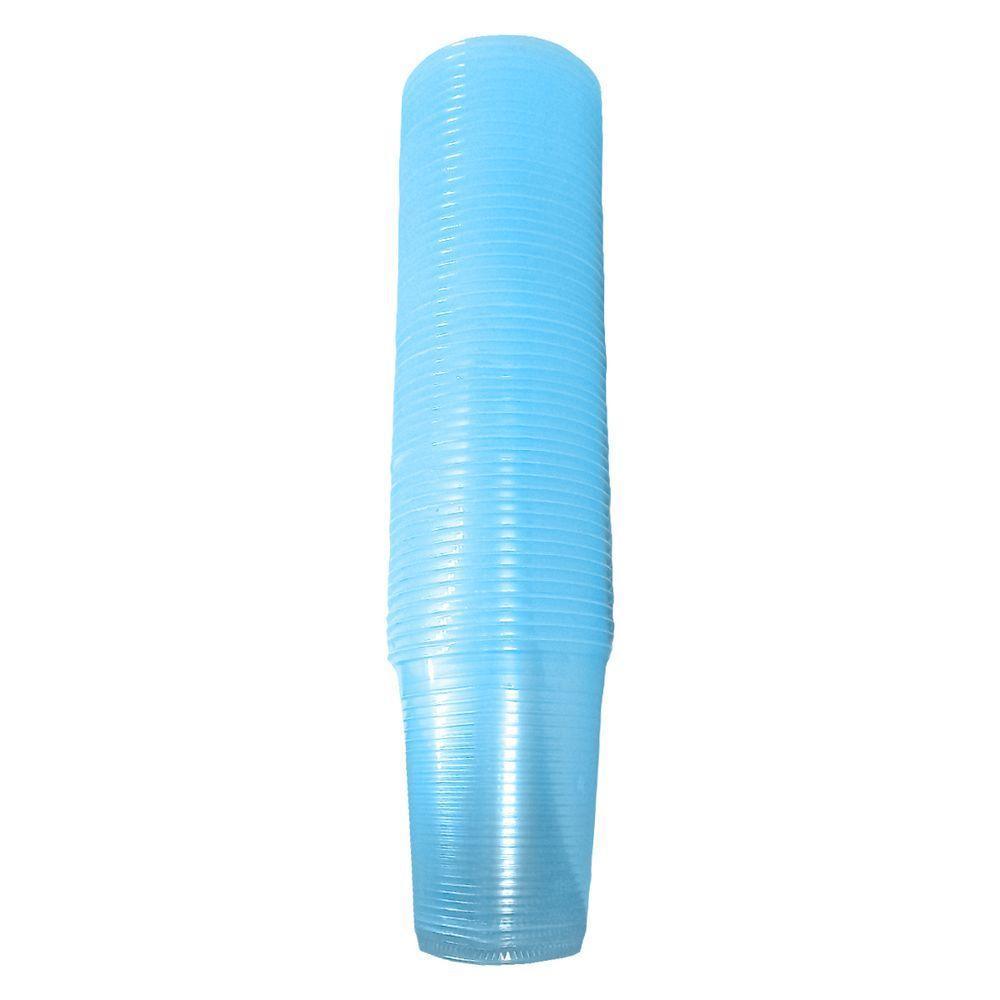 Copo Descartável Azul Neon De Festa - 200ml - 50 Unidades - 2