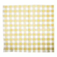 Guardanapo De Papel Xadrez Amarelo 20cm X 21cm - 50 Unidades - 5