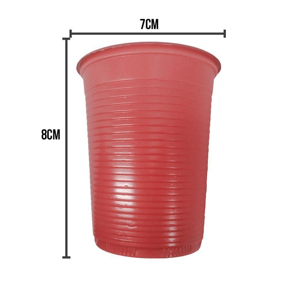 Copo Descartável Vermelho De Festa 200ml - 50 Unidades - 3