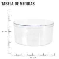 Embalagem Para Bolo De Pote Redonda Transparente 375 Ml