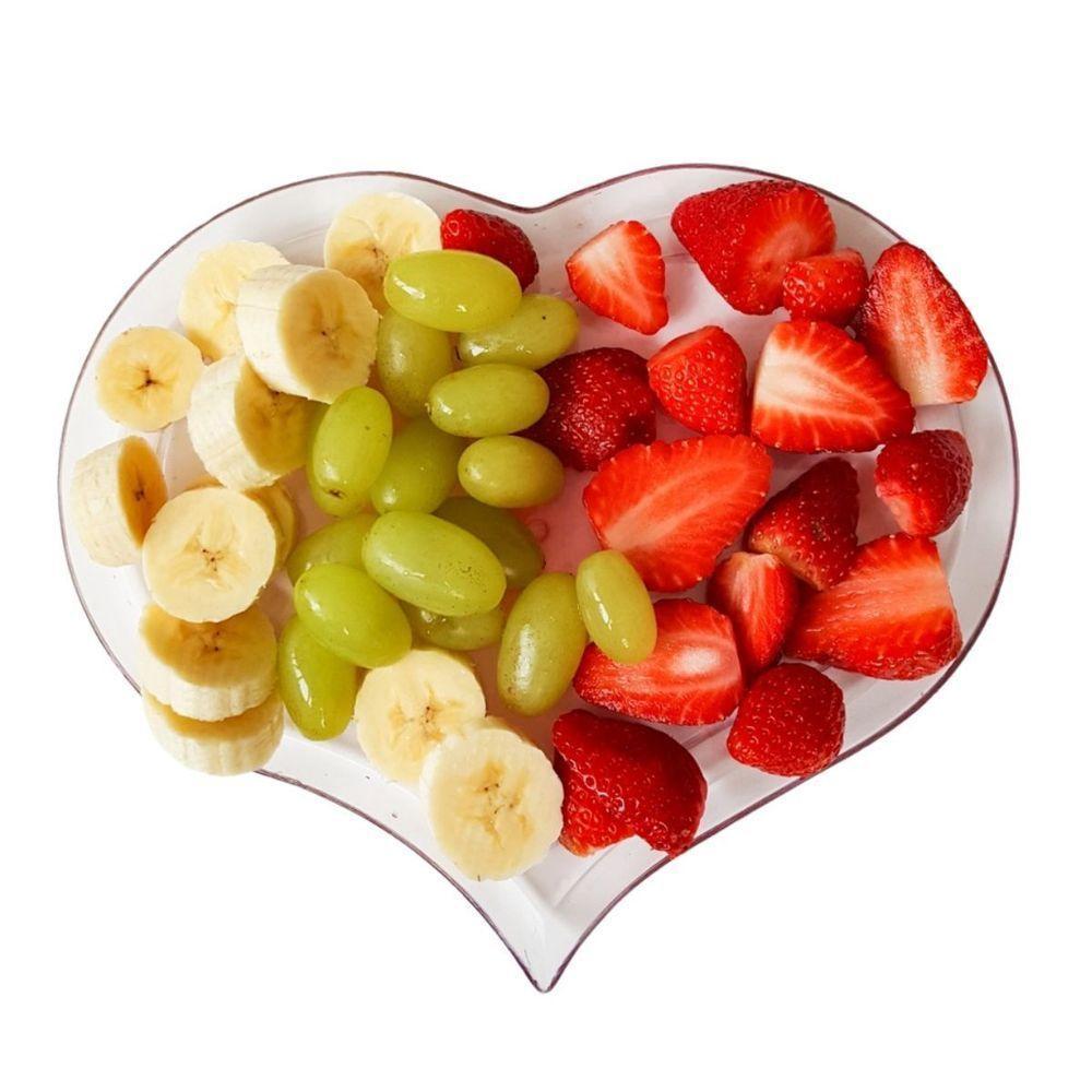 Bandeja De Acrílico Coração Transparente 23cm X 20cm X 1,5cm - 2