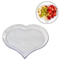 Bandeja De Acrílico Coração Transparente 23cm X 20cm X 1,5cm - 1