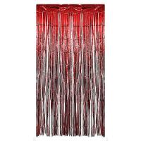 Cortina Fitas Metalizadas Vermelha - 1x2 Metros - 3
