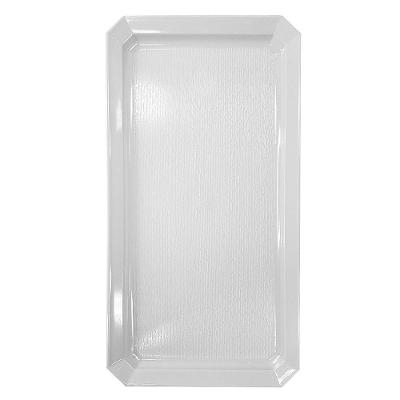 Bandeja Retangular Branca Texturizada - 30cm X 16cm