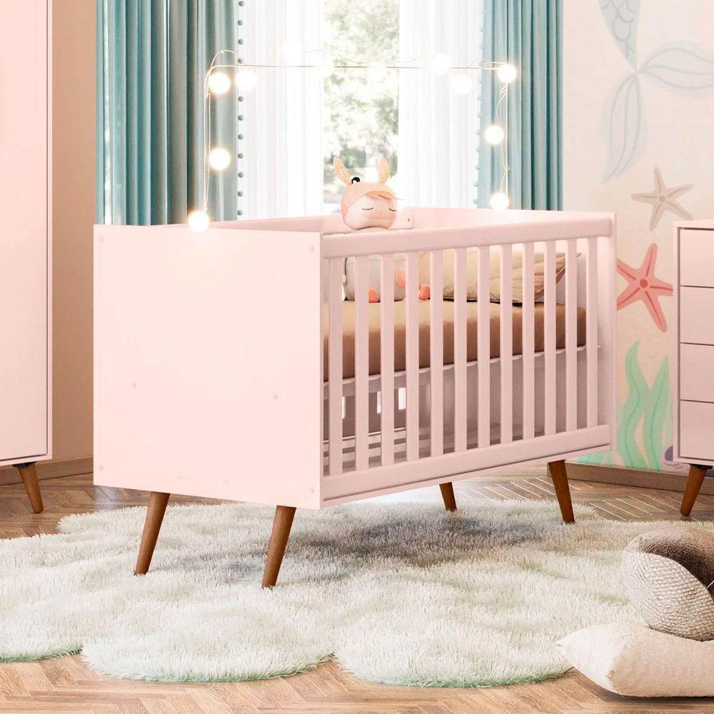 Berço Infantil Mini Cama Mdp/mdf Magia Rosa - 6