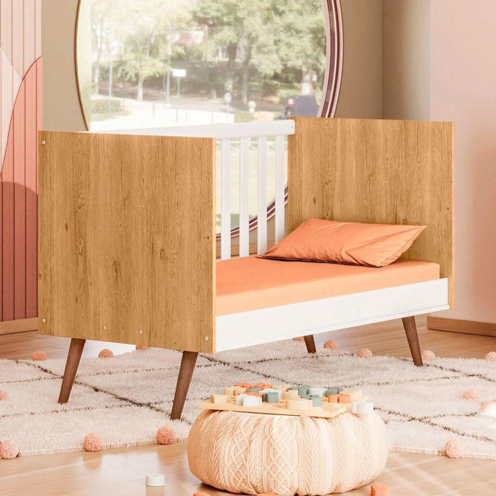 Berço Infantil Mini Cama Mdp/mdf Magia Freijó/branco Acetinado - 7