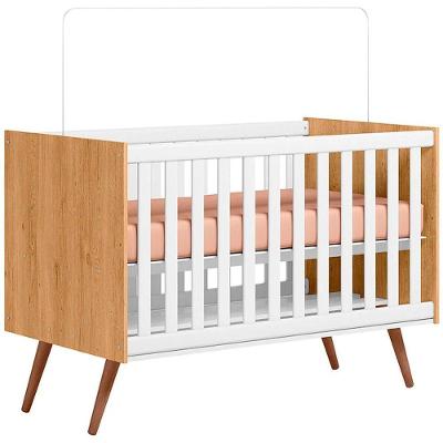 Berço Infantil Mini Cama Magia Estrutura em MDF Branco Fosco para Colchão 130 X 70 cm