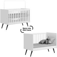 Berço Infantil Mini Cama Mdp/mdf Magia Freijó/branco Acetinado - 3