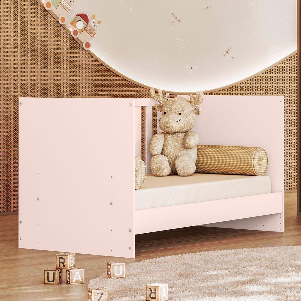 Berço Infantil Mini Cama Mdp Doce Mel Rosa - 7