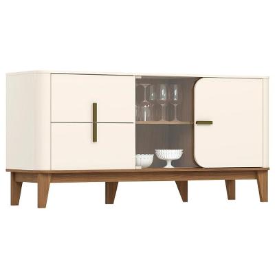 Balcao Buffet 2 Portas 2 Gavetas 165 Cm Rael Off White Nature Henn