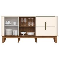 Balcao Buffet 2 Portas 2 Gavetas 165 Cm Rael Off White Nature Henn - 5