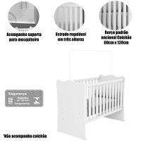 Berço Infantil Mdp Doce Mel Branco - 3