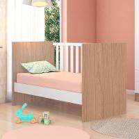 Berço Infantil Mini Cama Mdp Doce Mel Carvalho/branco - 5