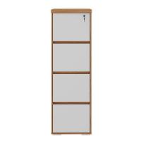Armário Para Escritório Com 4 Gavetas E Chave Arquivo Freijó/branco - 8