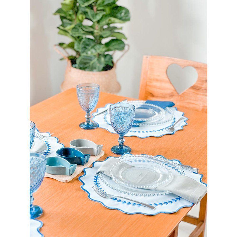 Combo Kit 12 Pratos Jantar Bolinha Pearl Wolff Transparente - 5