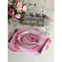 Combo Kit 12 Pratos Jantar Bolinha Pearl Wolff Transparente - 7