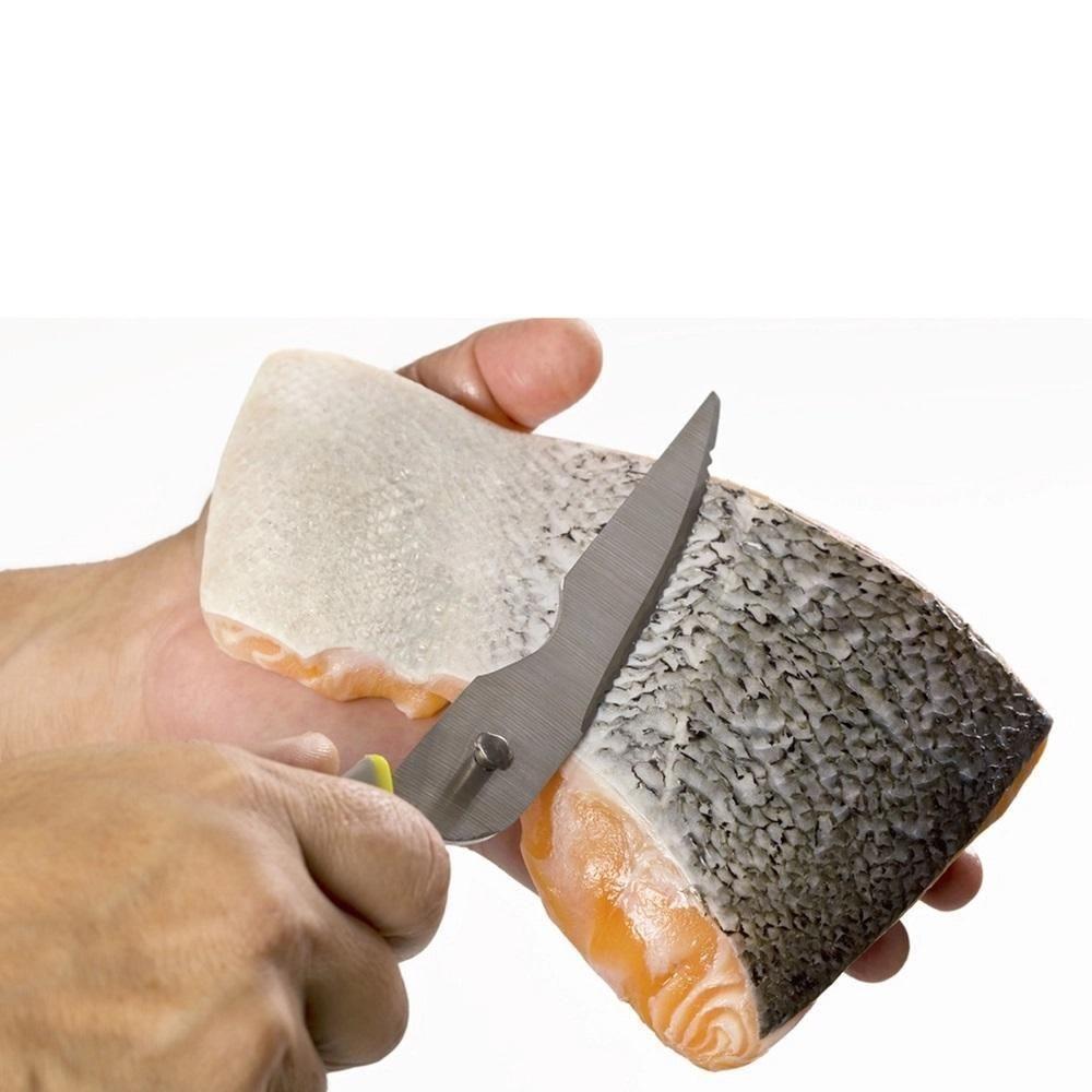 Tesoura Culinaria Profissional Multifuncoes 6 Em 1 Faca Descasca Corta Quebra Nozes Abre Garrafa Em Aco Inox Desmontavel - 5