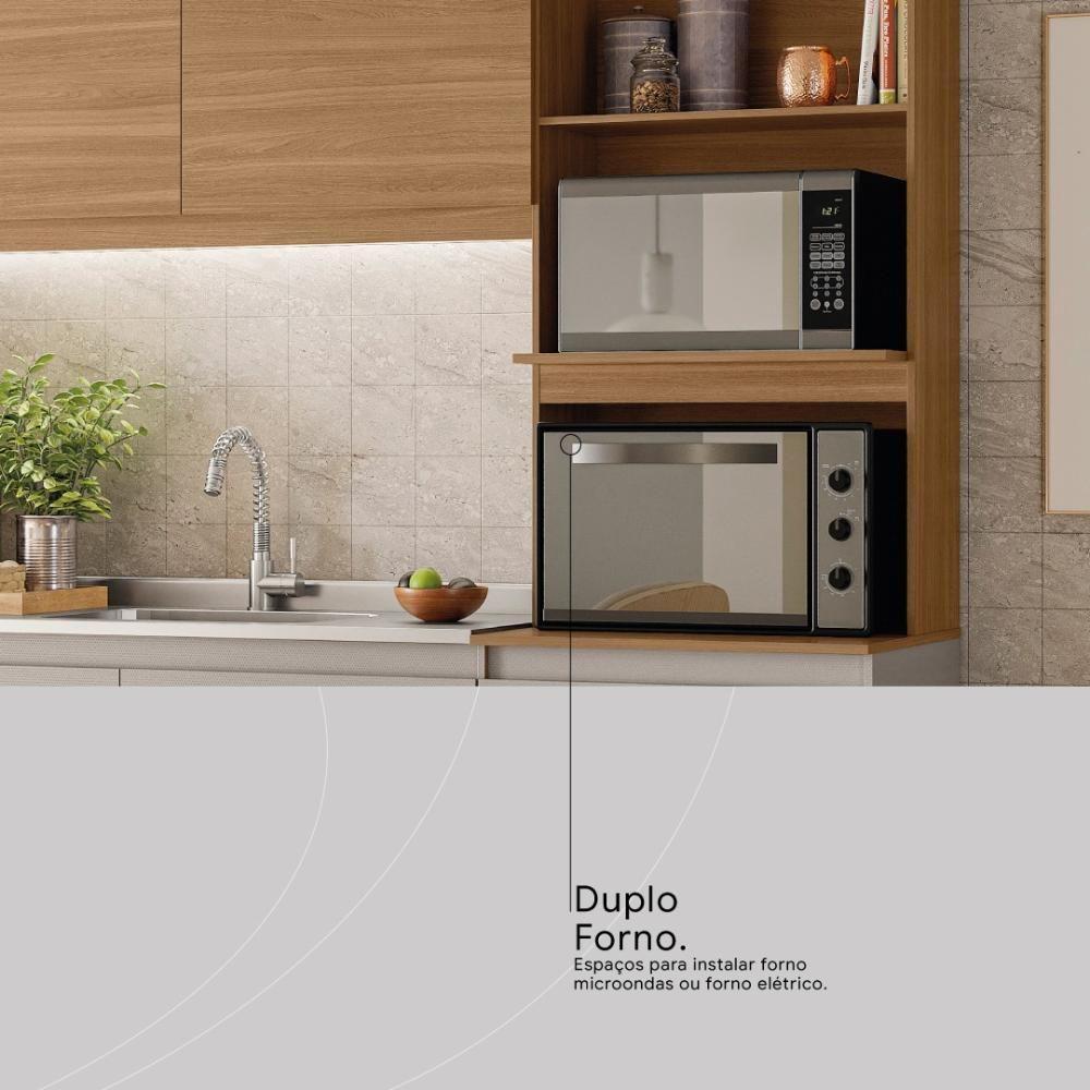 Armário De Cozinha Compacta 5 Portas 1 Gaveta Naves - Amêndola Touch-nude Prime Tx - 6