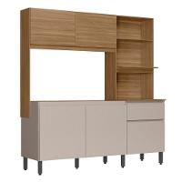 Armário De Cozinha Compacta 5 Portas 1 Gaveta Naves - Amêndola Touch-nude Prime Tx - 9