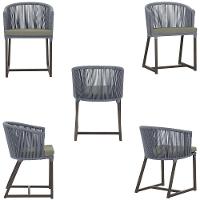 Cadeira De Jantar Noronha Alumínio Marrom E8 Trama Original Prata - 5