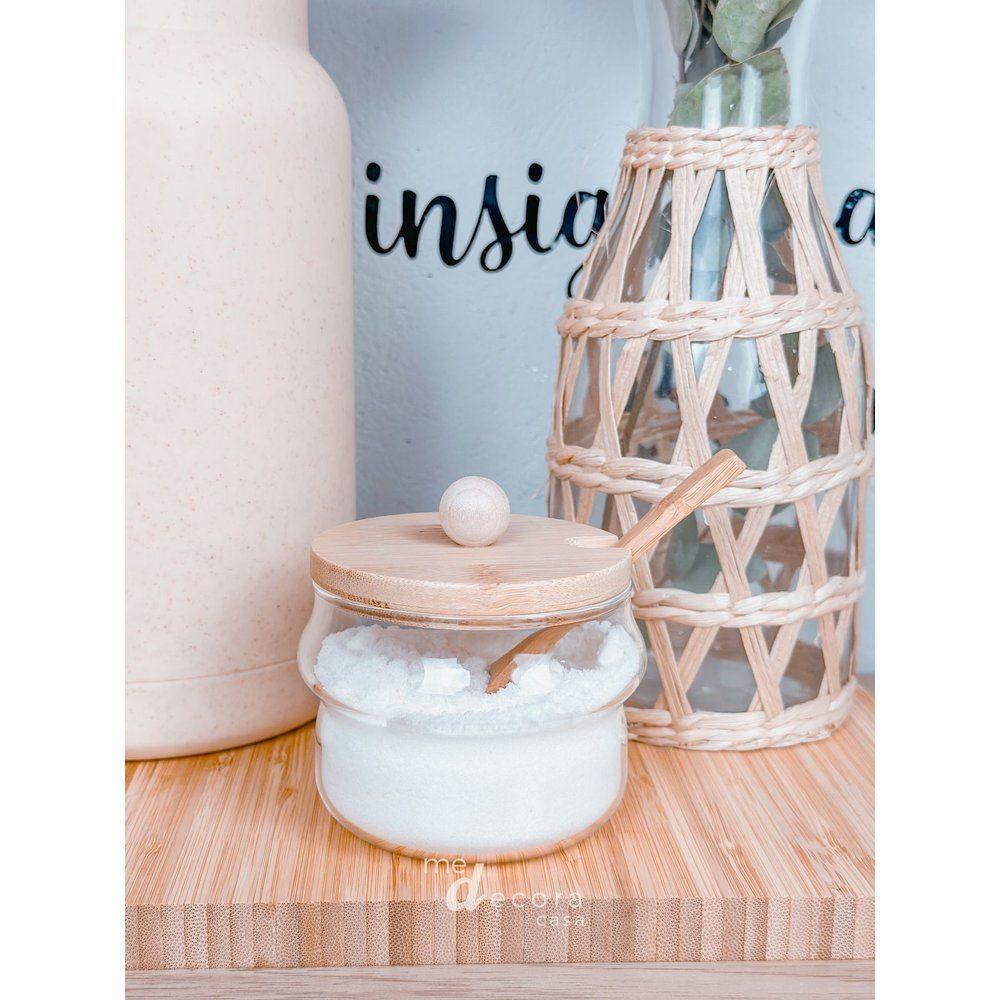 Kit Açucareiro + Jarra 1 Litro Vidro E Bambu - 2