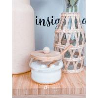 Kit Açucareiro + Jarra 1 Litro Vidro E Bambu - 2