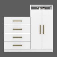 Cômoda 4 Gavetas 2 Portas 1 Nicho Latida - Branco - 2