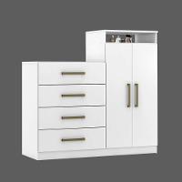 Cômoda 4 Gavetas 2 Portas 1 Nicho Latida - Branco