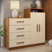 Cômoda 4 Gavetas 2 Portas 1 Nicho Latida - Amendola-off White - 1