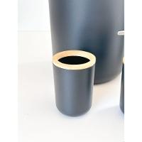 Kit Para Banheiro Em Bambu 6 Peças Preto - 3