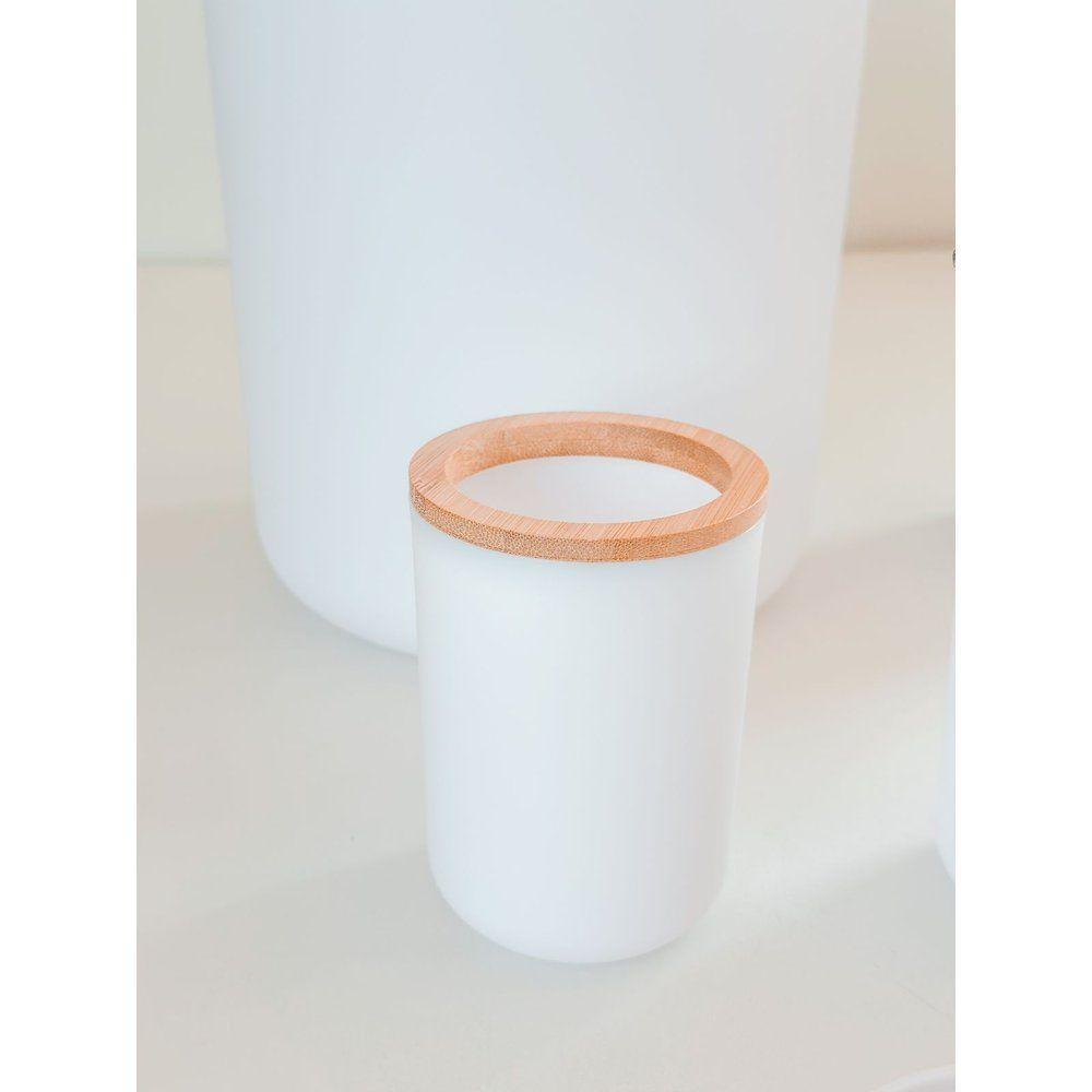 Kit Para Banheiro Em Bambu 6 Peças Branco - 7