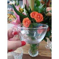 Combo Kit Para Chá 4 Xícaras 180 Ml Com Pires + 4 Pratos Sobremesa Pearl Bolinha Wolff Transparente - 6