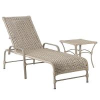 Espreguiçadeira Catar Mesa Corda Náutica Piscina Alumínio Rami - 1