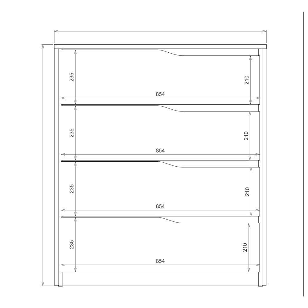 Cômoda 4 Gavetas Parde - Amendola-grafito - 6