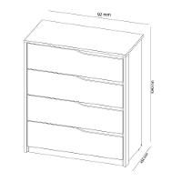 Cômoda 4 Gavetas Parde - Amendola-grafito - 2