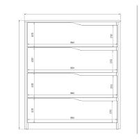 Cômoda 4 Gavetas Parde - Amendola-grafito - 6